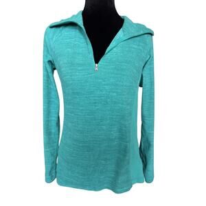 Columbia Quarter 1/4 Zip Fleece Pullover Turquoise Mock Neck Gorpcore Small